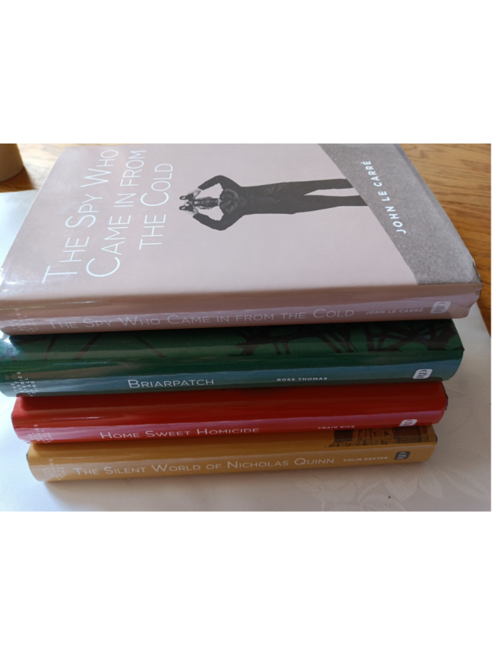 Best Mysteries of All Time 4 HCDJ le carre, Thomas, Dexter, rice author's mix